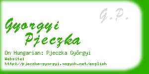 gyorgyi pjeczka business card